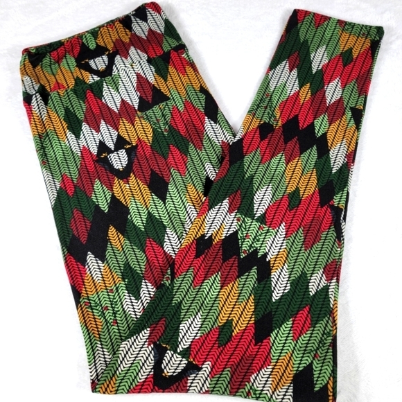 EUC Vintage LuLaRoe Christmas Holiday Leggings w/hidden penguins/trees size TC2 - Picture 1 of 6